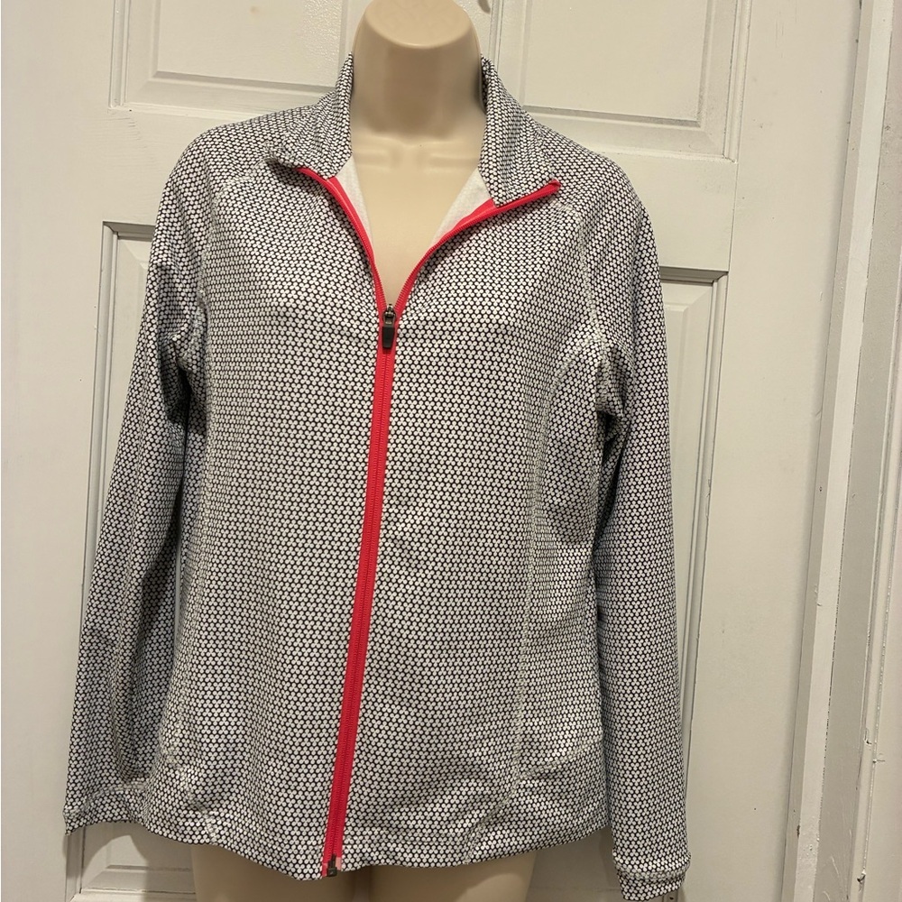 Peter Millar Black and White Jacket with Pink Details